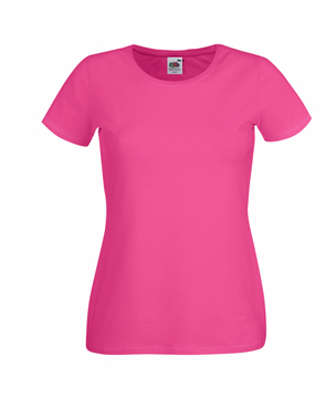 T-SHIRT DONNA ELASTICIZZATA GIROCOLLO MANICA CORTA fucsia